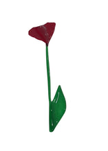 Single Stem Flower Suncatcher - Garnet