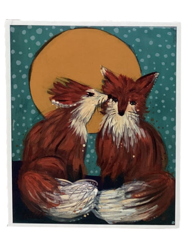 Kissy Face Foxes - Print - 8