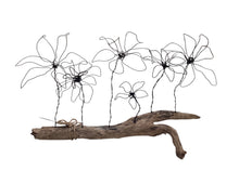 5 Flowers in Driftwood