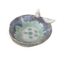 Bird Trinket Dish with Legs - Multicolored with 2 White Birds