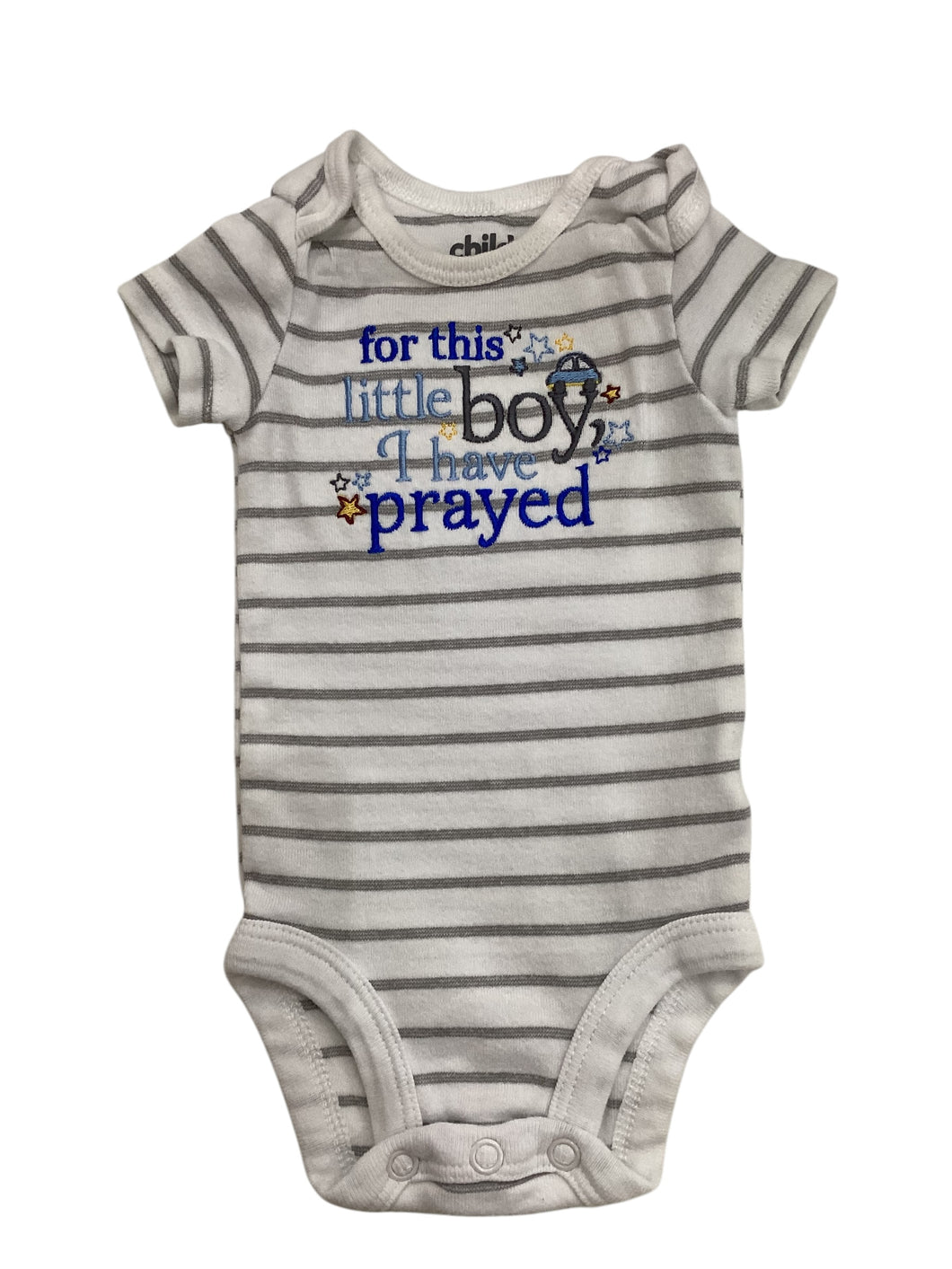 New Born Onesie - For This Little Boy, I Have Prayed