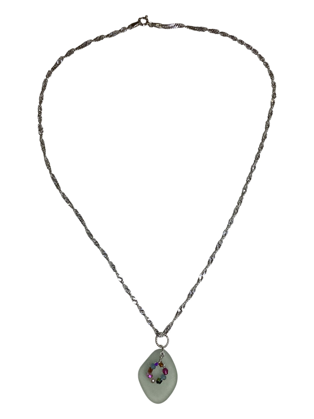 Seafoam Seaglass Necklace