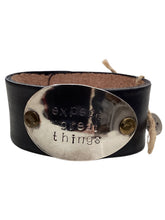 Silverware Stamped Leather Cuff