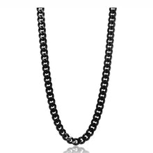 Stainless Steel Black Curb Chain Necklace 6mm - 20"