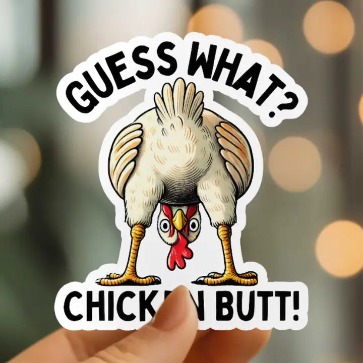 Chicken Butt Vinyl Sticker