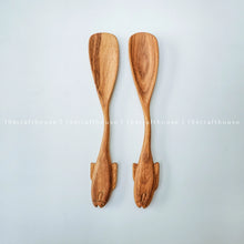 Fish-Shaped Handle Wooden Scoop