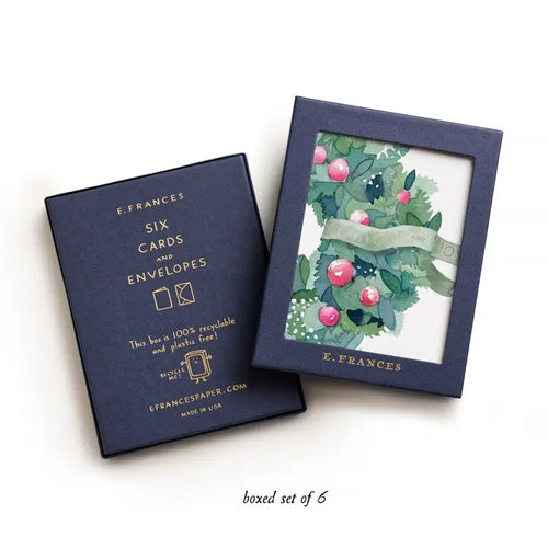 Comfort and Joy Wreath - Holiday Cards (Boxed Set of 6)