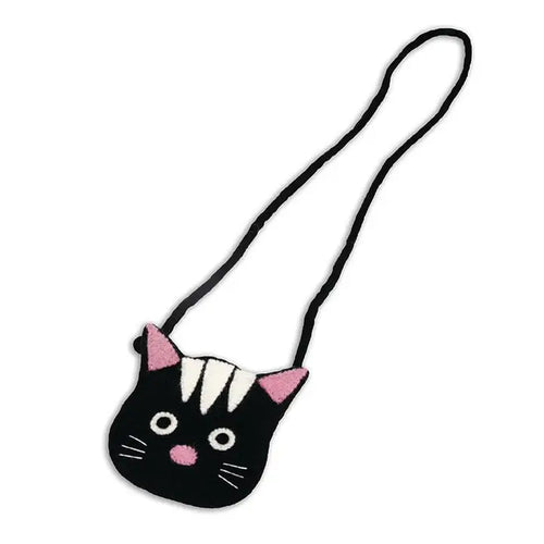 Black Kitty Long Handle Coin Purse
