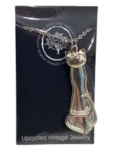 Silverplate Kitty Cat Necklace