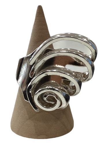 Silverplate Spiral Fork Rings