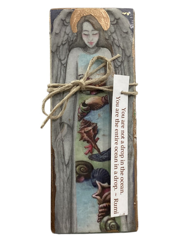 Small Wood Block Angel