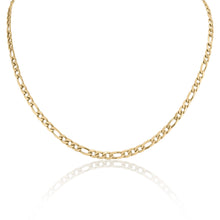 18K Gold Pvd Stainless Steel Figaro Chain Necklace 4mm - 20"