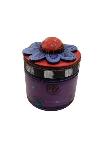 Flower Top Ring Box - Purple