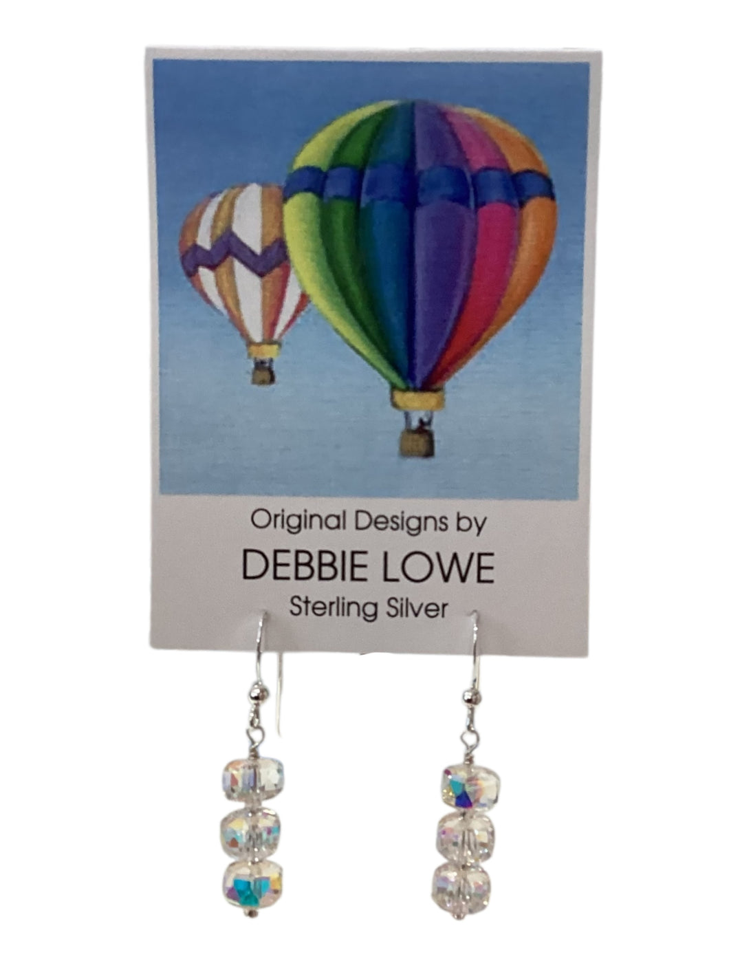 Clear Stacked Crystals Earrings