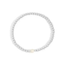 18K Gold Pvd 8mm Kiska Glass Pearl Stretch Bracelet