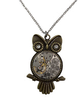 Steampunk Owl Movement Necklace