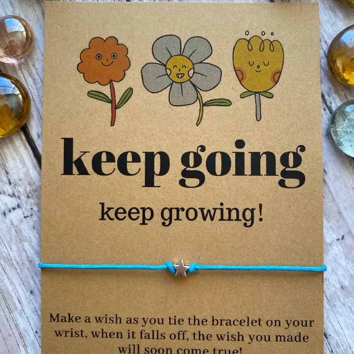 Keep Going Wish Bracelet - Gray