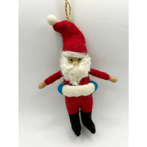Felted Wool "Santa in Buoy" Ornament