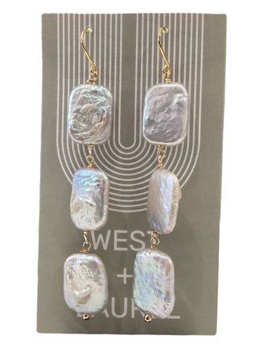 Fancy Gemstone Earrings - Pearl