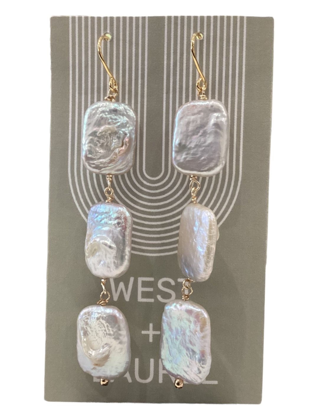 Fancy Gemstone Earrings - Pearl