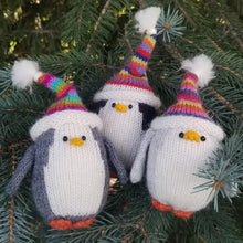 Penguin with Stripe Hat Ornament