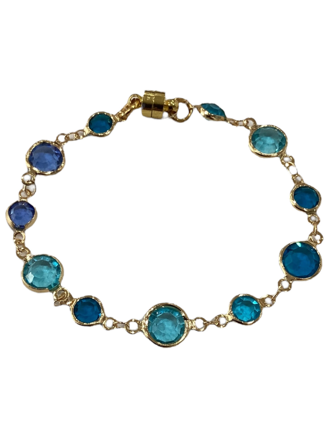 Crystal Bracelet - Gold/Lagoon