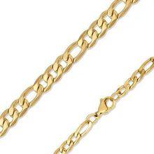 18K Gold Pvd Stainless Steel Figaro Chain Necklace 4mm - 20"