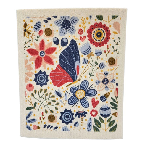 Swedish Dishcloth - Spring Garden Flowers