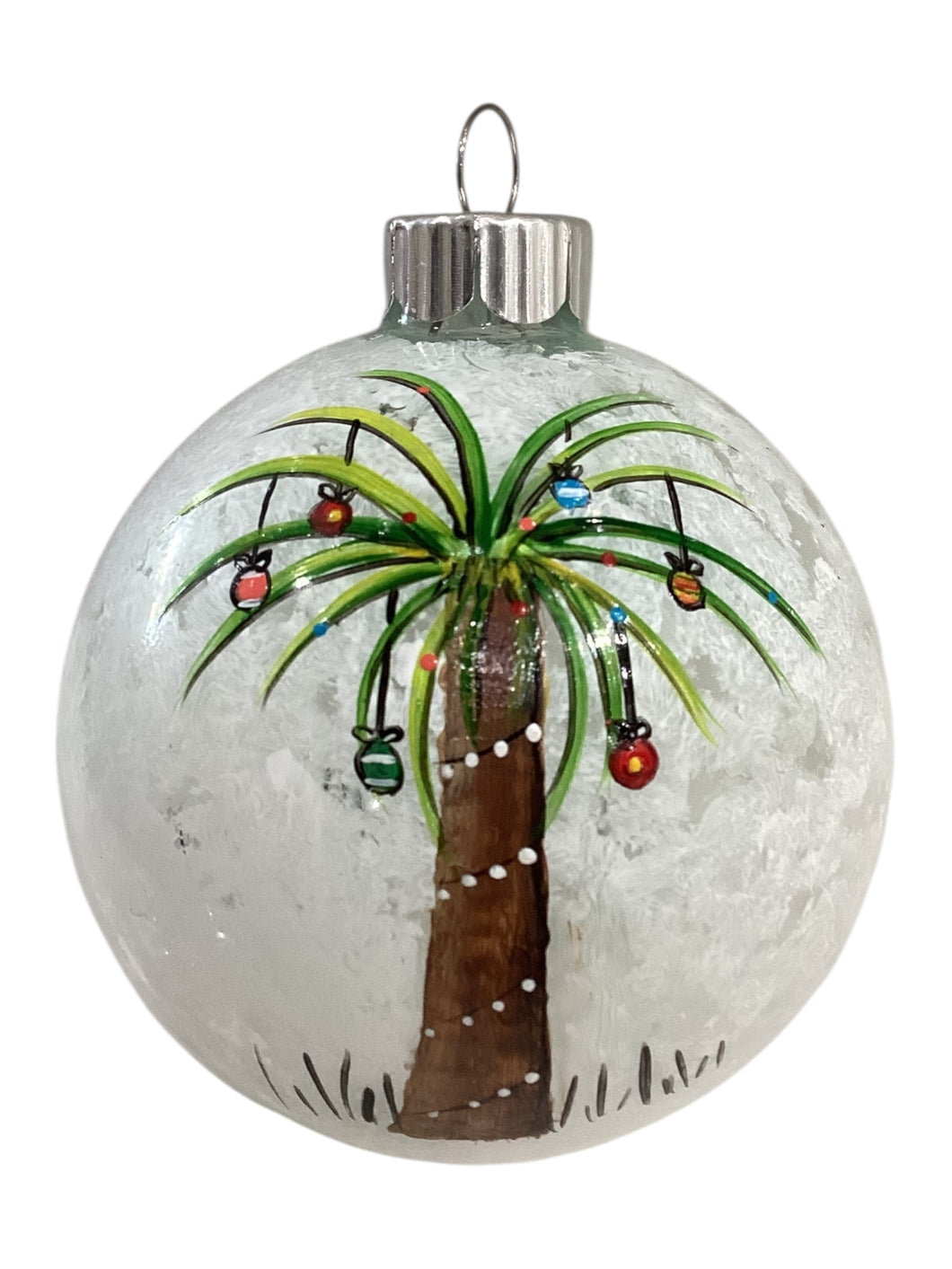 Glass Ball Ornaments with Gift Box - Palm Tree