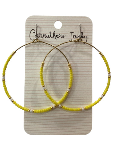 Yellow Hoop Earrings