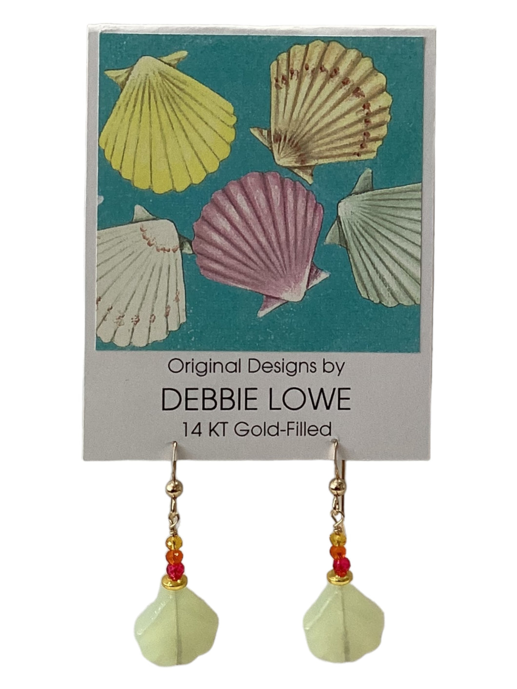 Yellow Opaline Shells Earrings