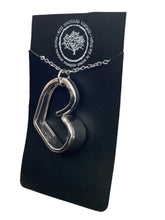 Silverplate Floating Heart Necklaces