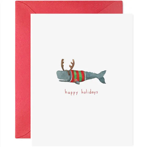 Christmas Whale - Christmas Greeting Card