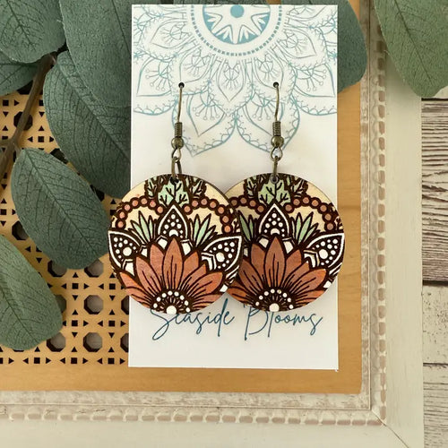 Sunflower Earrings - Round