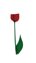 Single Stem Flower Suncatcher - Red