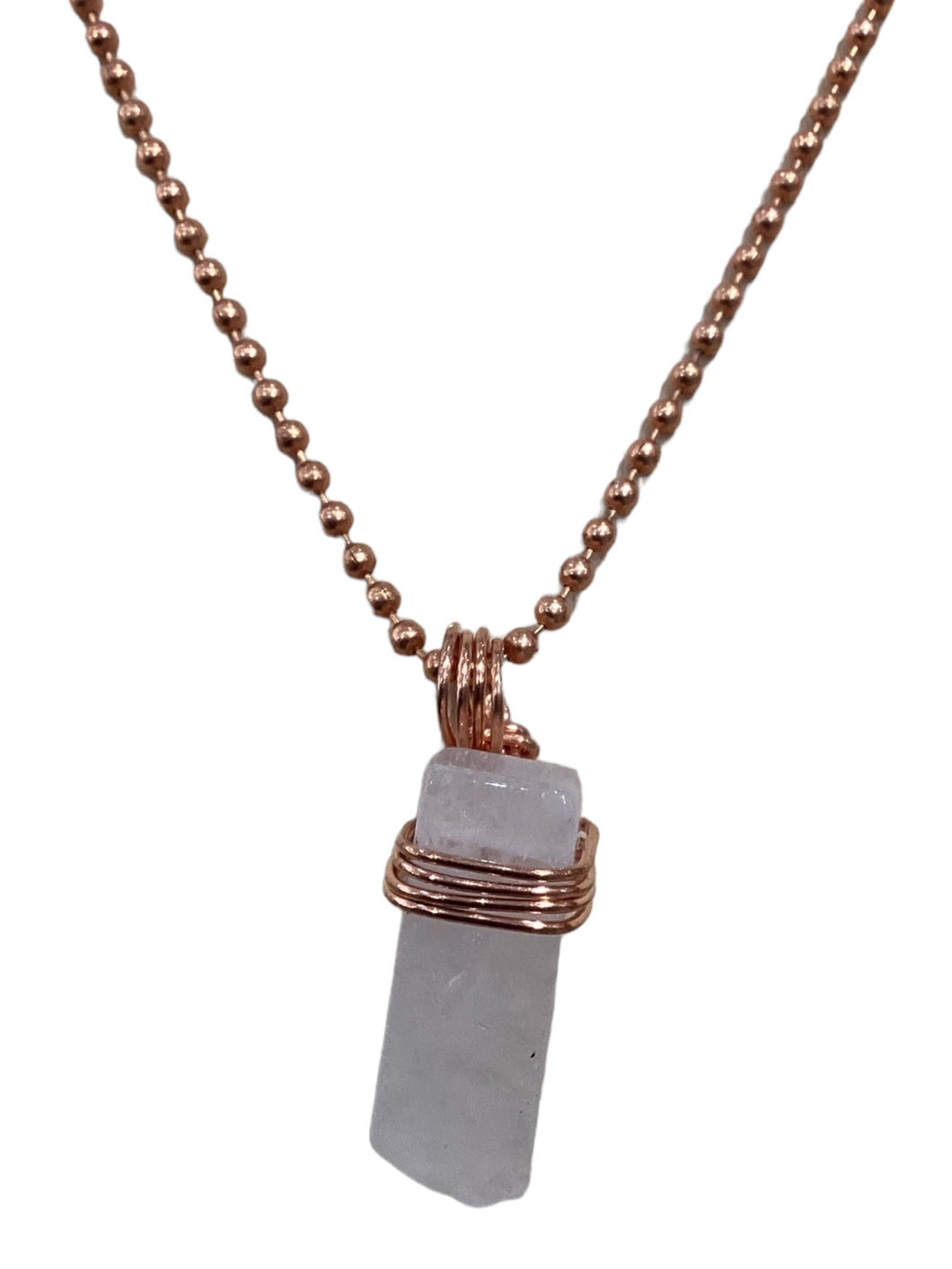 Rose Quartz Small Stick Pendant