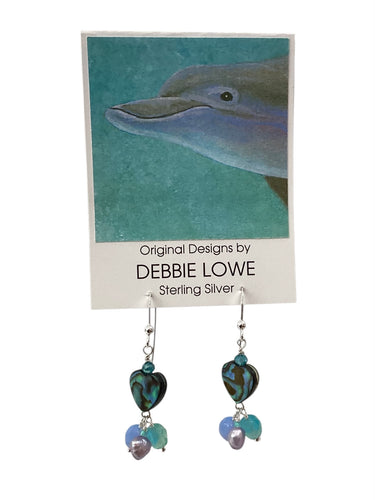 Abalone Heart Earrings