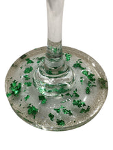 Green Flakes w/Gold Glitter