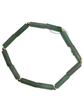 Stone Tube Bracelets with 18k Gold