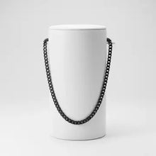 Stainless Steel Black Curb Chain Necklace 6mm - 20"