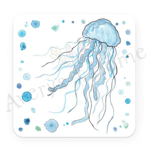 Water Absorbent Stone Coaster - Jellyfish