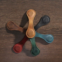 Leather Magnetic Bookmark - Red