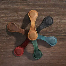 Leather Magnetic Bookmark - Black