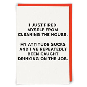 Fired Greeting Card