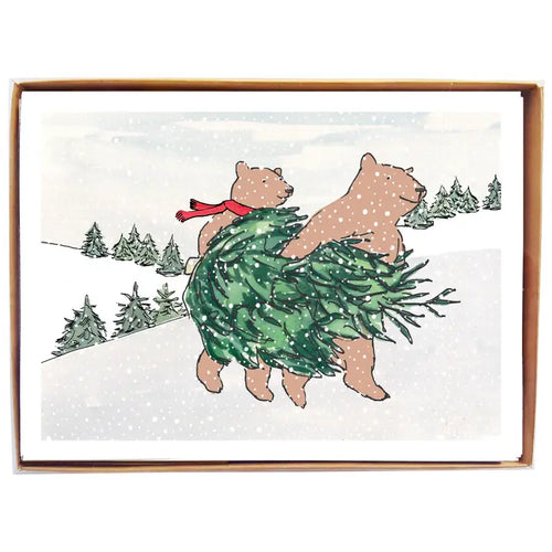 Bears Carrying Tree - Box of 8