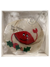 Capiz Shell Ornament - Red Crab