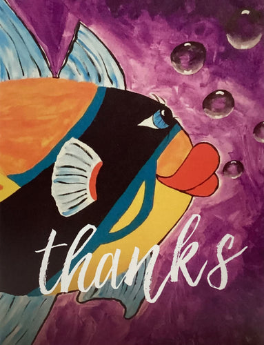 105 - Fish Notecard - Thanks