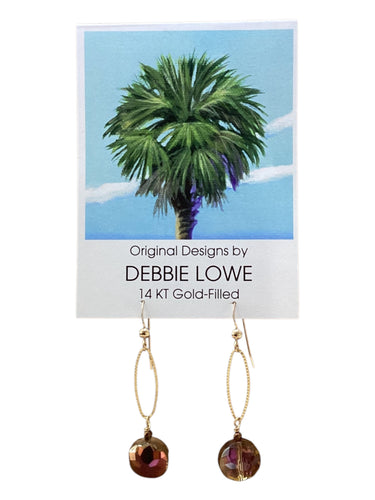 Oval Link with Starburst Crystals Earrings