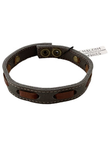 Mens Bracelet - Grey + Brown