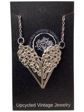Silverplate Heart Chunky Necklace